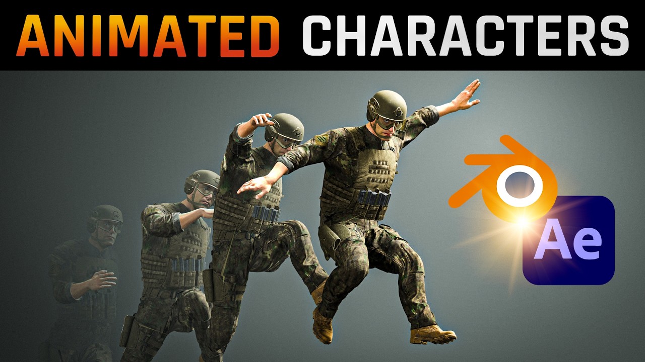 3D-анимация персонажей в After Effects и Blender!