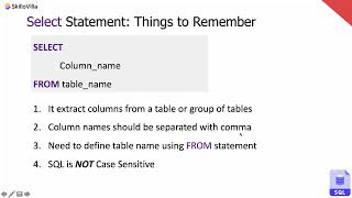 CLASS 2. SELECT STATEMENT || SQL || POSTGRAS SQL ||