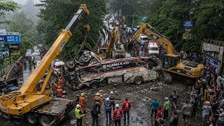 SITINJAU LAUIK LUMPUH TOTAL !! Dramatis Evakuasi Truk Bermuatan Puluhan Ton di Tikungan Paling Curam