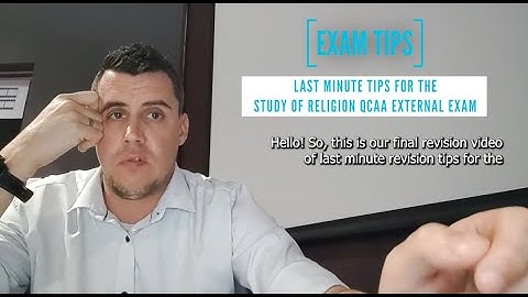 Exam Tips - Study of Religion - QCAA External Exam - Last Minute Revision 2023
