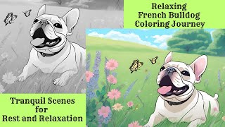 Full Relaxing French Bulldog Coloring Journey Tranquil Scenes for Res Guide