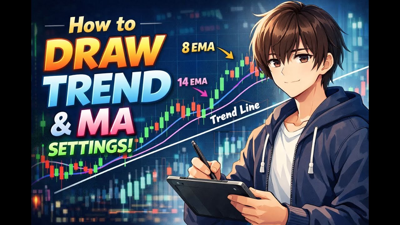 HOW TO DRAW TRENDLINES WITH 8EMAs & 14EMAs  || FOREX TRADING ||