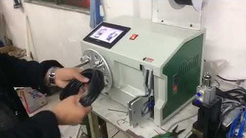 Data cable winding and binding machine