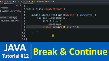 Java Tutorial #12 - Control Statements in Java Programming - break and continue