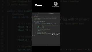 Product of two float number | Java |@CodingwithShameera1  #programming#java