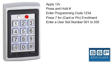 DG500 Keypad Add and Remove Users
