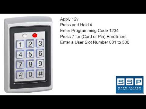 DG500 Keypad Add and Remove Users