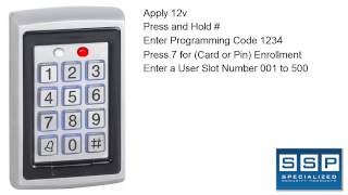 DG500 Keypad Add and Remove Users