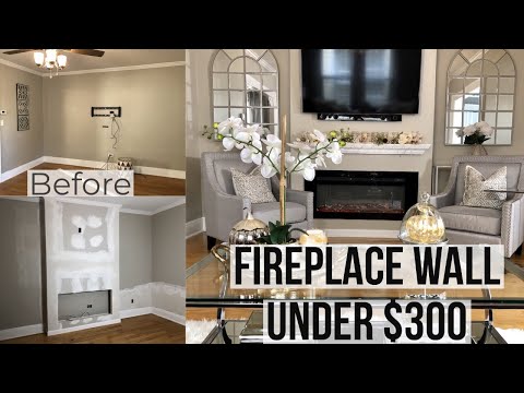 home-improvements|-living-room-makeover-|-diy-fireplace