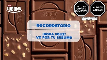 Recordatorio para disfrutar de un Sublime®  🍫💙