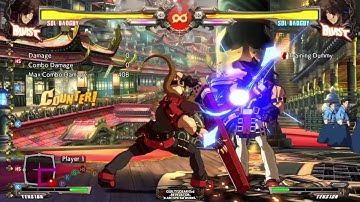 GGXrd REV2 - Sol - full RISC, 50% Tension 400+ damage combo.