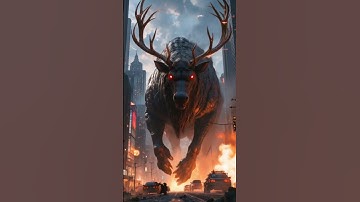 Giant Beast Attack!! #animals #ai #monster