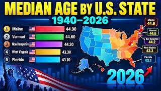 Median Age by U.S. State | 1940–2026