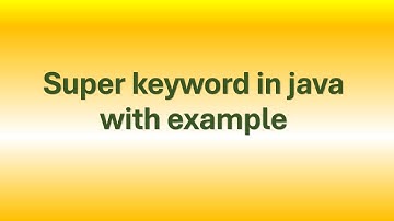 super keyword in java | java interview questions #java #javaprogramming #javainterviewquestions