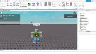 Showing you guys how to script bubble chat with the open tab in ROBLOX Studio