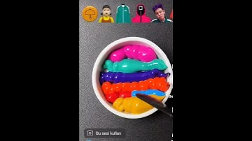 Squid Game satisfy Mixing Guess the mixed colors #squidgame2 #satisfying #sharkzhan2 #art #shorts