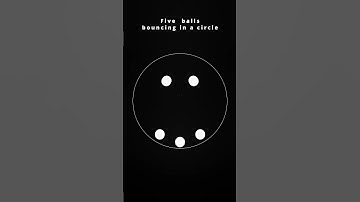 Pentagon of bouncing circles (ASMR) #asmr #physics #programming #melody