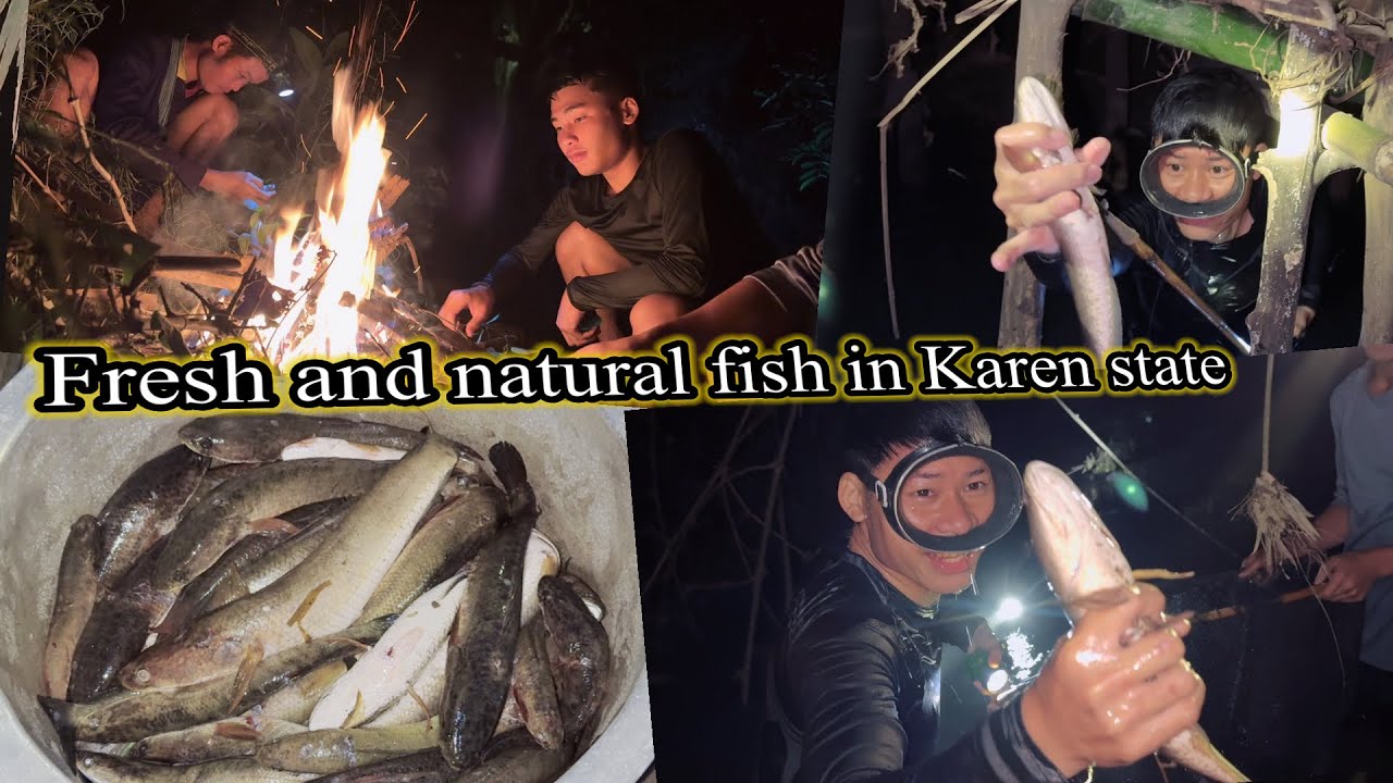 Another night we were going to fishing, we got a lot of fish.