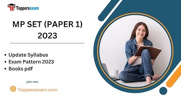 MP SET PAPER 1 Exam 2023, Best Books,  Preparation, Syllabus 2023, Mock Test, Important Questions