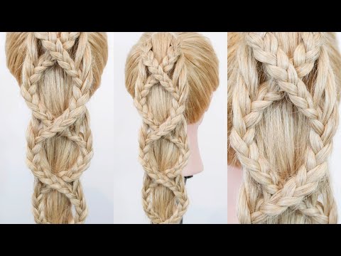 Criss-Cross Braided Ponytail - Lace Braid Hairstyles - Ponytail Hairstyles for Medium & Long Hair