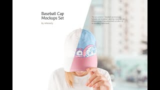 Baseball Cap Mockups Set Presentation