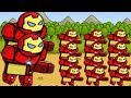 HERO WARS Super Stickman Defense - Iron Man Hulkbuster Fight With Spaceships