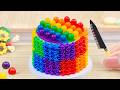 Amazing Rainbow Cake Decorating 🌈 Miniature Chocolate Rainbow Cake Decorating Ideas