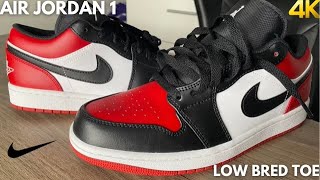 Air Jordan 1 Low Bred Toe On Feet Review