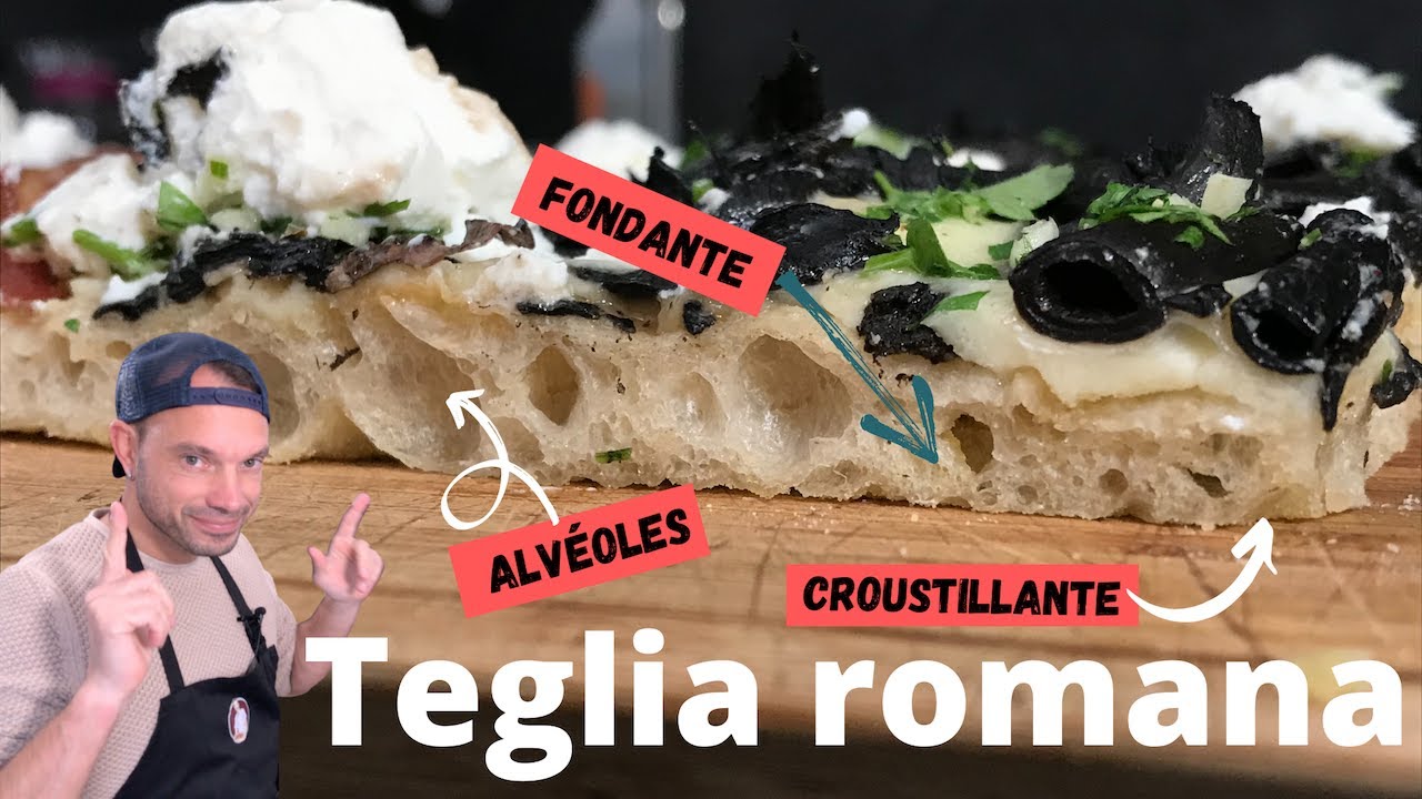 Recette de pâte à pizza EPAISSE et MOELLEUSE : LA TEGLIA ROMANA