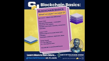 𝗕𝗟𝗢𝗖𝗞𝗖𝗛𝗔𝗜𝗡 𝗕𝗔𝗦𝗜𝗖𝗦 🔹 𝟵.) 𝗪𝗵𝗮𝘁’𝘀 𝗮 𝗟𝗮𝘆𝗲𝗿 𝟭 𝘃𝘀 𝗟𝗮𝘆𝗲𝗿 𝟮? by X.com/SocialCheese 🧀 + CryptoJamz.com 💎