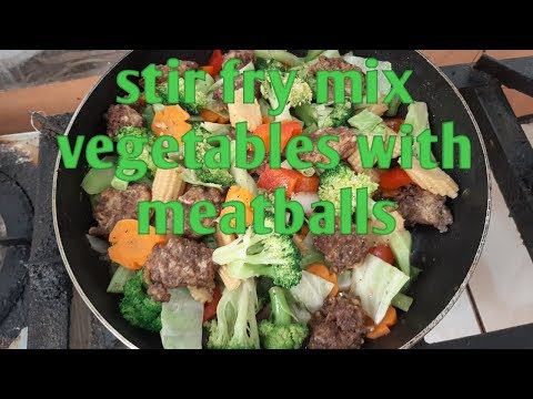 Video: Vegetable Salad With Meat Balls