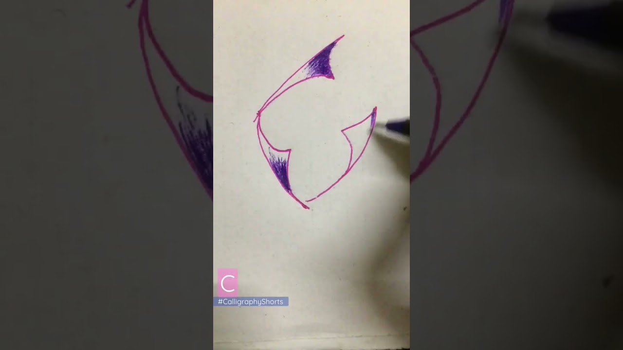 How to write calligraphy alphabet C 