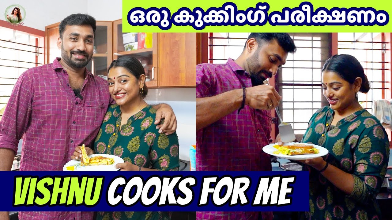 When Vishnu Cooks For Me | Cooking Challenge | Easy Breakfast Recipe | Meera Anil