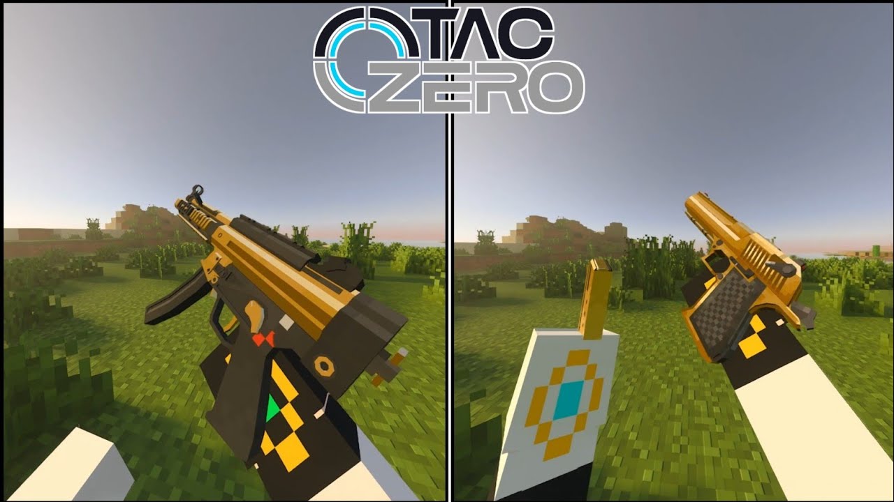 TACZ Golden Guns Addon For Minecraft PE/Bedrock 1.21