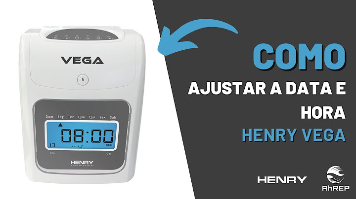 Como ajustar data e hora do relógio de ponto Henry Vega - AhREP