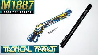 Skin shot gun 2 M1887-Cara menggambar sg parrot