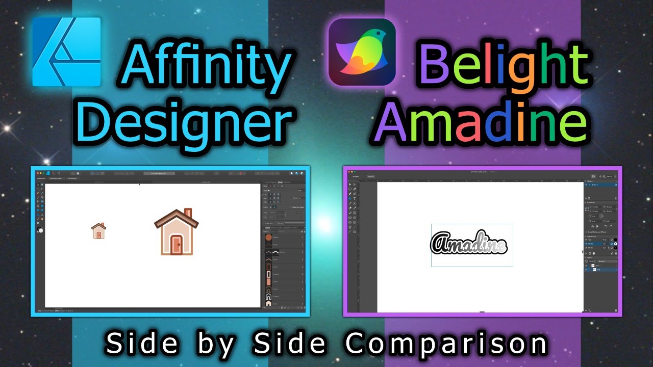 Affinity Designer and Amadine Side by Side Comparison (Part 1)
