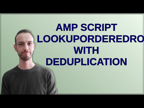 Salesforce: AMP script LookUpOrderedRows with deduplication
