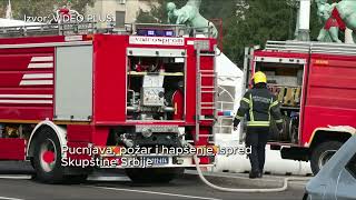 Pucnjava, požar i hapšenje ispred Skupštine Srbije