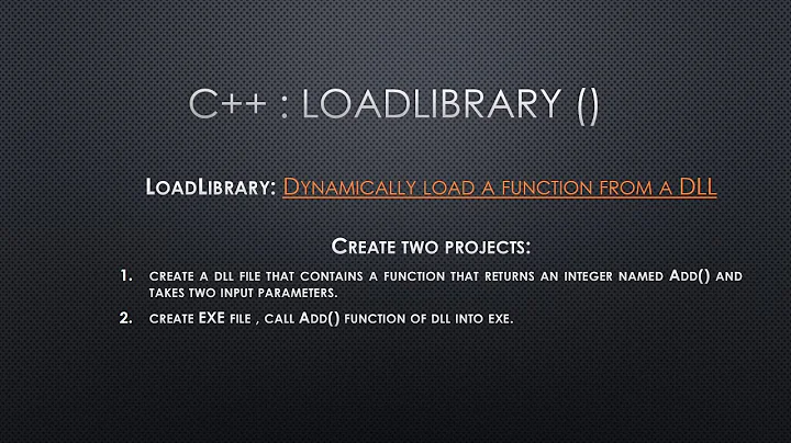 LoadLibrary() and GetProcAddress() in C++