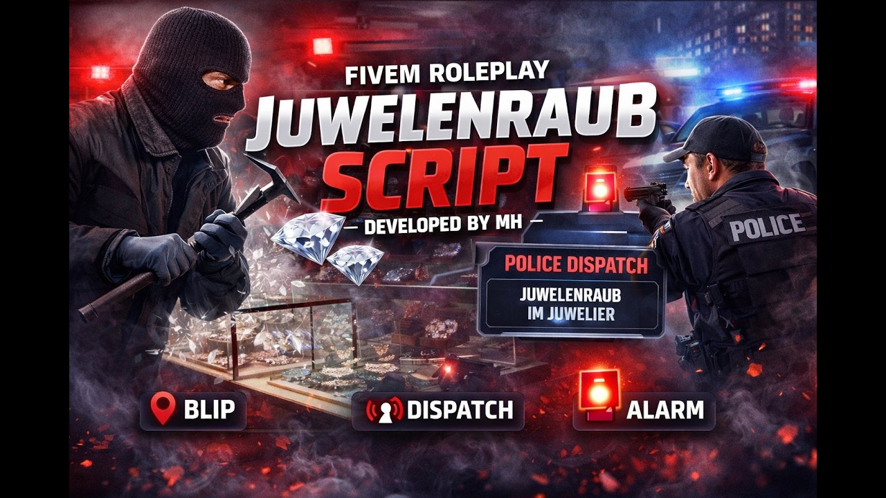 [ESX/QB] FiveM - Jewelry Robbery [Fusion Developer]