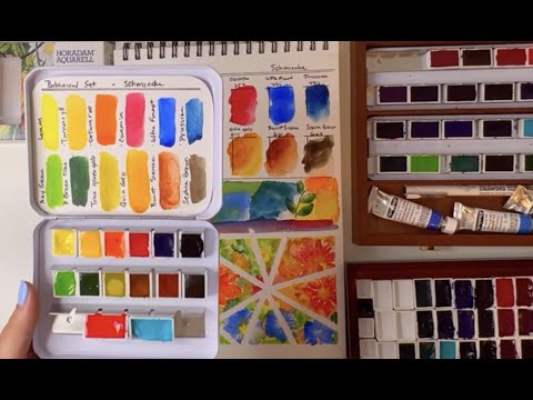 Unbox and Swatch - Schmincke Horadam Watercolor Exclusive Wooden Box Set 