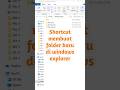 Shortcut membuat folder baru di windows explorer #shorcut