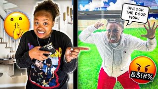 LOCKING HER OUTSIDE OUR HOUSE FOR 24 HOURS! (She CRIED)
