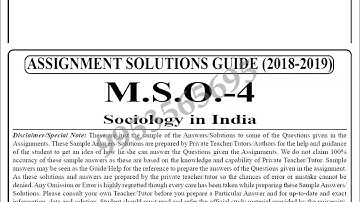 IGNOU MSO-4 solved assignment 2018-19