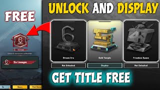 How To Get Free Mythic Title In Pubg Mobile 6th Anversary