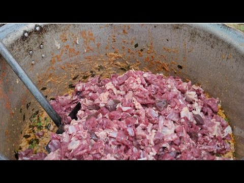Mutton curry recipe | మటన్ కర్రీ | 25kg mutton curry in function..