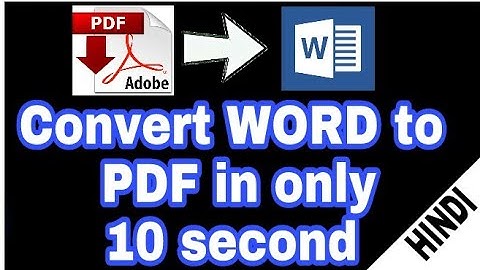 How To Convert Word to PDF in Windows 10 - [No Internet or any Software