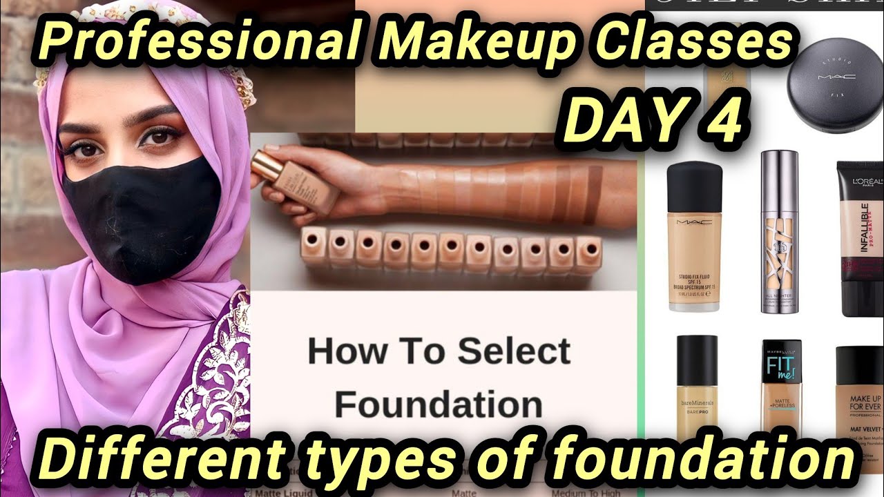 Professional Makeup Classes DAY 4| Different types of foundation| skin ...