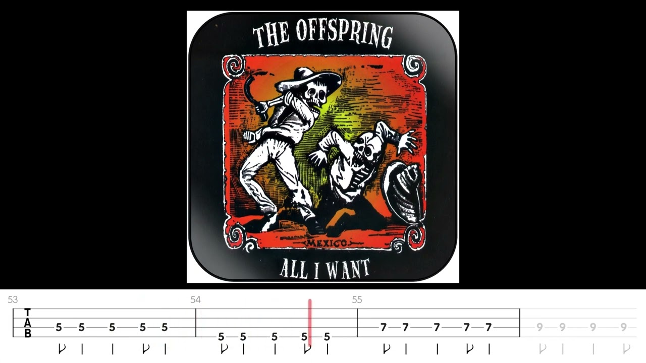 The Offspring - All I Want (Bass Backing Track with Tabs) - YouTube